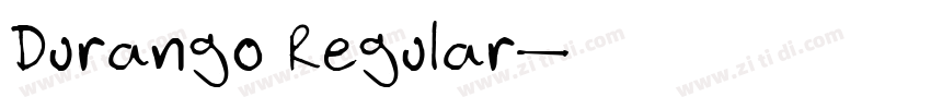 Durango Regular字体转换